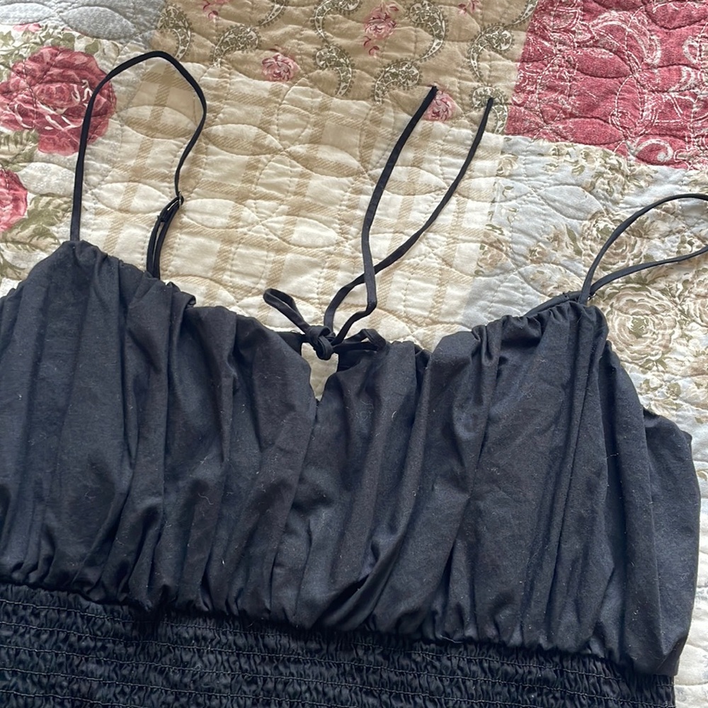 J. Crew Smocked Tie-front Dress - Picture 2 of 5